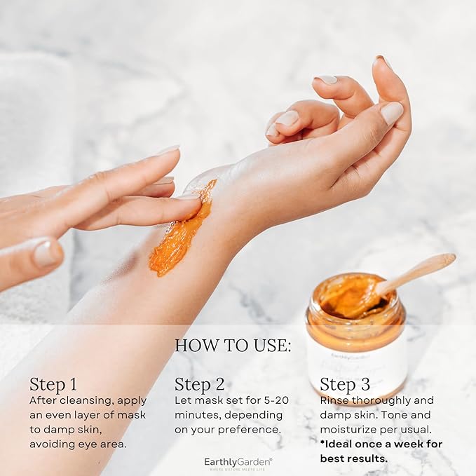 Pumpkin Enzyme Exfoliating Face Mask – Natural AHA Facial Treatment with Vitamin C & E – Brightens Dull Skin, Fades Dark Spots & Hydrates – Vegan Skincare for All Skin Types – 4 oz