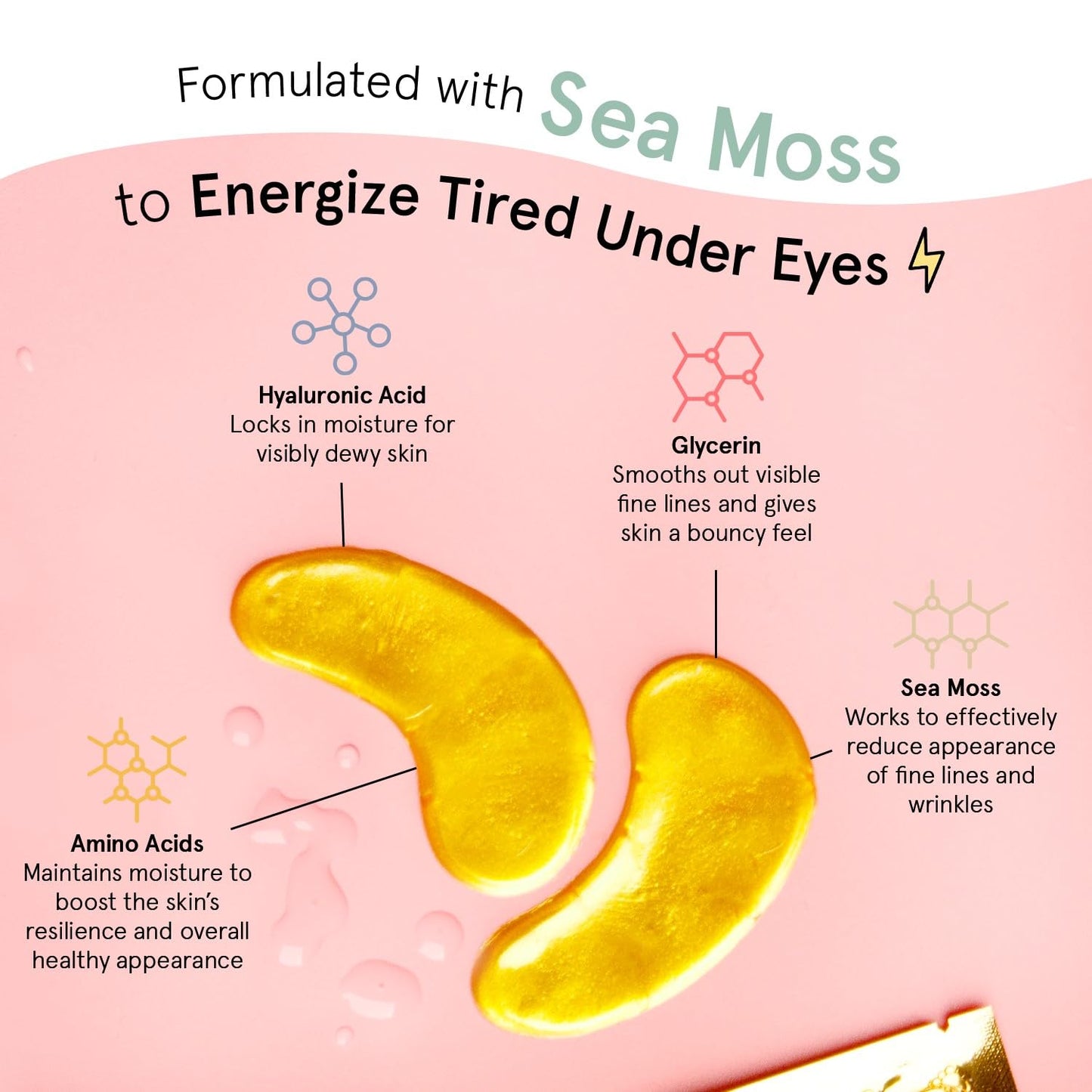 Award Winning under Eye Mask - Travel Essentials - Birthday Gifts for Women - Gel Eye Patches for Dark Circles, Puffy Eyes, Wrinkles, Undereye Bags - Vegan Self Care (48 Pairs, Gold)