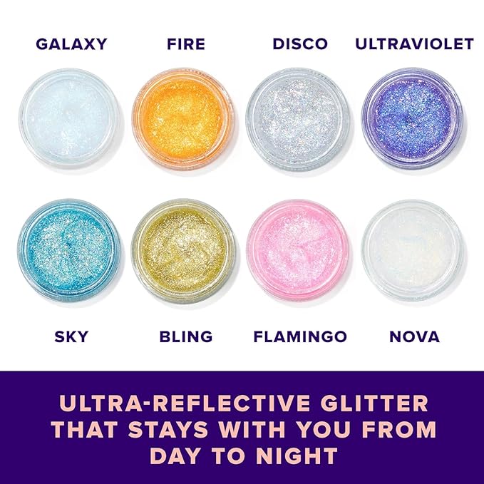 UNICORN SNOT Holographic Face Glitter & Body Glitter Gel | Hair Glitter, Vegan & Cruelty-Free, 1.7 oz 3-Pack (Flamingo/UV/Bling)