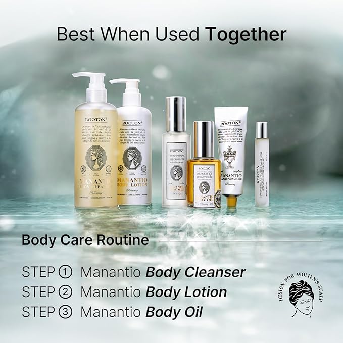 Manantio Women’s Vegan Body Cleanser, Premium Body Wash for Smooth Texture, Firmness & Hydration, Improves Skin Elasticity and Moisture Balance, 300ml / 10.14 fl oz