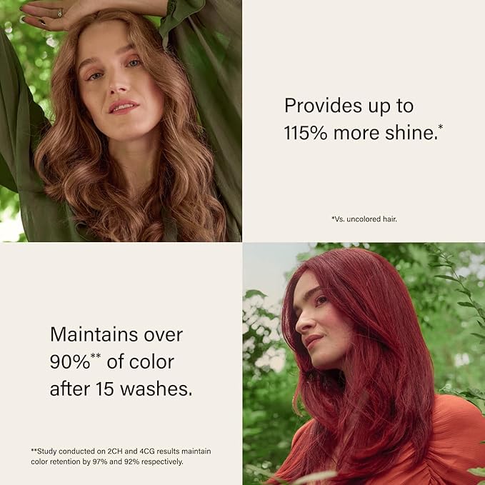 ion Inspired By Nature Permanent Hair Color Medium Cherry Red 4IR, made from 100% naturallyderived polymers, cruelty free, vegan, PPD free, recyclable packaging, 2.05 oz