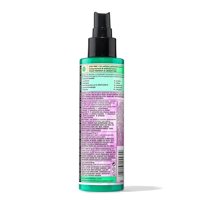 MANE CLUB One Hit Wonder 10-in-1 Leave-In Spray, cruelty free, vegan, no sulfates or parabens, 5.3 Oz