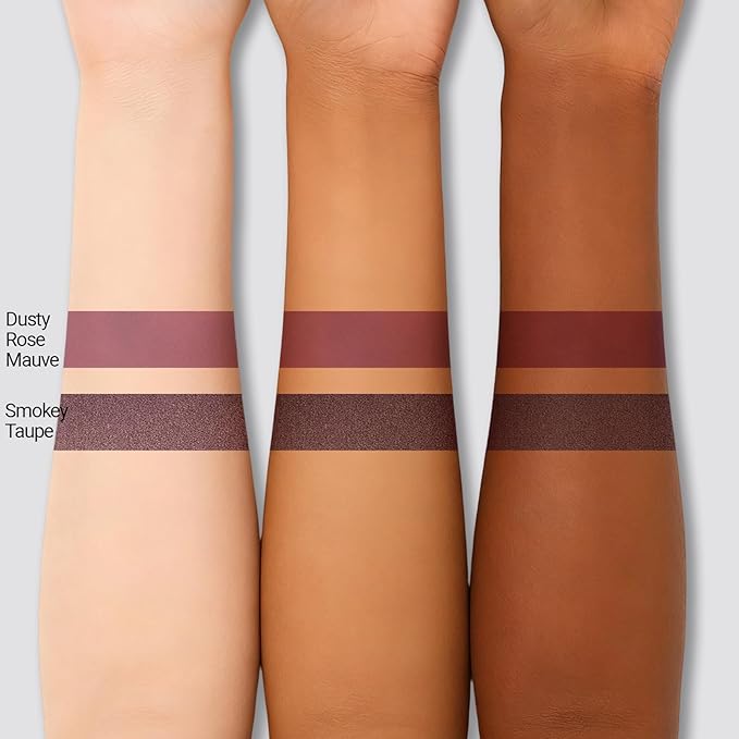 Erinde Waterproof Cream Eyeshadow Stick, Smokey Taupe Shimmer Eye Shadow Stick, Long-Lasting Crease-Proof Cream to Powder Buildable & Blendable Eye Shadow Pencils Crayon, Vegan & Cruelty-Free, B09