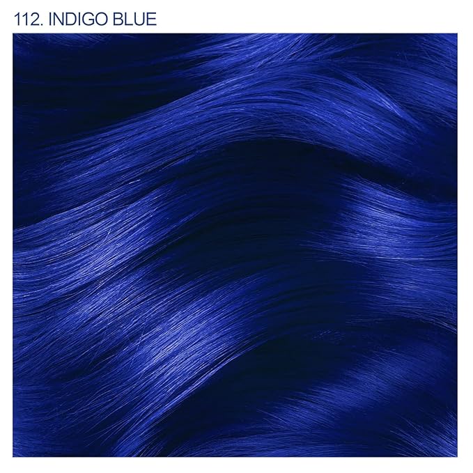 Adore Semi Permanent Hair Color (112 Indigo Blue) | Vegan & Cruelty-Free Blue Hair Dye | No Ammonia, No Peroxide, No Alcohol | 4 Fl Oz (Pack of 1)