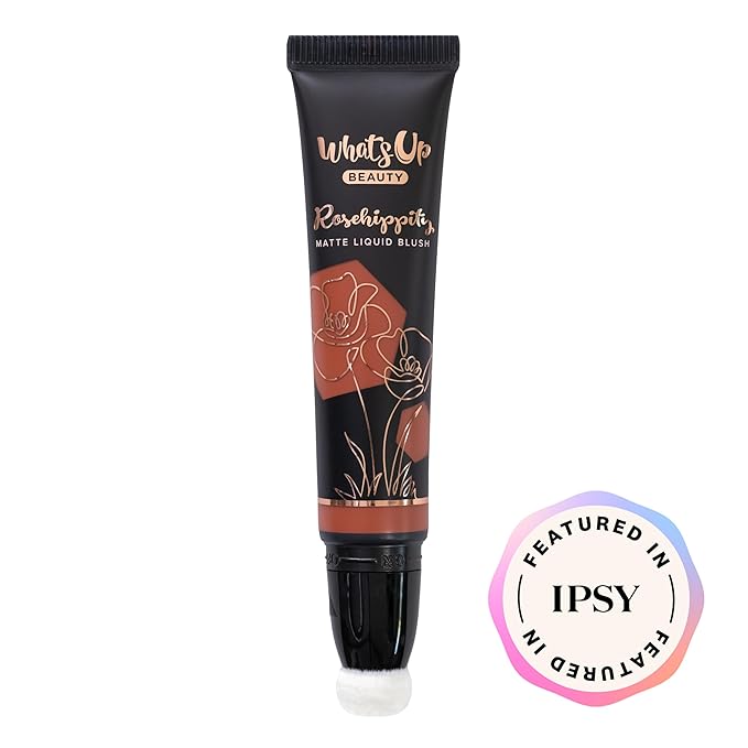 Whats Up Beauty - Rosehippity Matte Liquid Blush - Shade Leonidas Clean Cruelty Free Vegan Skin-Loving Ingredients Cheek Makeup