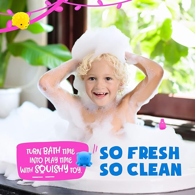 Bath Bombs for Kids with Surprise Inside - Organic Bath Fizzies with Toys Inside. All Natural, Gentle, and Kids Safe, Rainbow Spa Bath Fizz Balls, Easter Basket Essentials for Boys, Toddlers, Baby