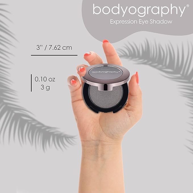 Bodyography Expressions Eye Shadow – Magnetic (Silver Grey (Glitter)) | Multi-Functional, Long-Wearing Powder for Eyes, Cheeks & Brows | Buildable, Silky Finish | Vegan, Talc-Free