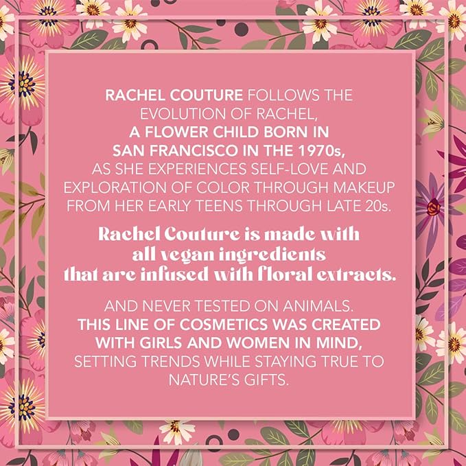 Rachel Couture Eyeshadow Palette with Natural Ingredients & Pure Pigments | Vegan & Cruelty-Free | Infused with Natural Botanical Extracts – 9 Colors - Rachel Select