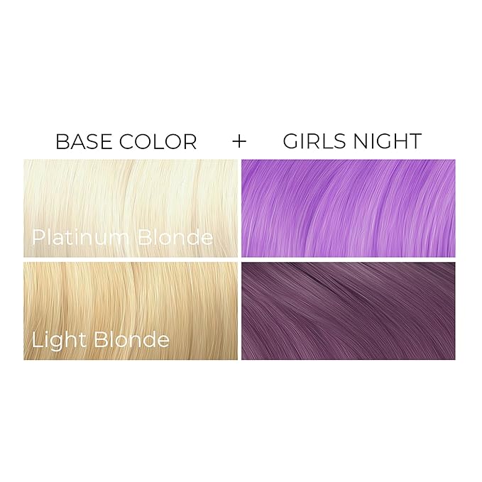 ARCTIC FOX Vegan and Cruelty-Free Semi-Permanent Hair Color Dye (4 Fl Oz, GIRLS NIGHT)