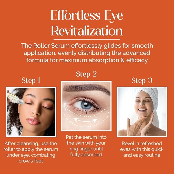 Bella Beauty Vitamin C Under Eye Roller Serum - Dermatologist Tested, Anti Aging, Korean Skin Care - Helps Minimize Dark Circles, Puffiness, Fine Lines - Vegan, Clean Beauty, Cruelty Free - Pack of 2