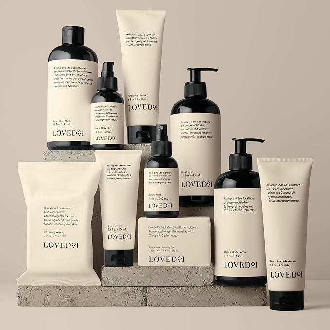 Loved01 Daily Face & Body Moisturizer, John Legend Skincare, Fragrance-Free & Non-Greasy Shea Butter Cream, Deep Hydrating Formula for Dry & Sensitive Skin, Vegan & Cruelty-Free, 2-Pack (6 oz each)