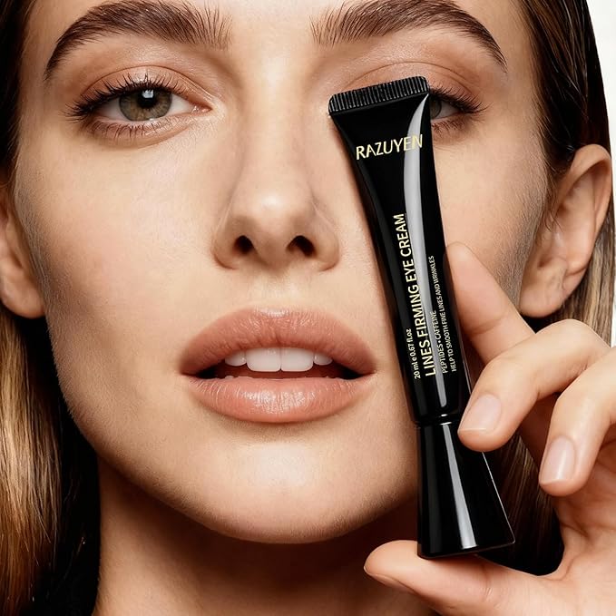 Under Eye Cream For Dark Circles, Puffiness and Wrinkles, Hyaluronic Acid + Peptide + Caffeine Eye Cream Anti Aging, Hydrating Eye Care, 20ml/0.67 fl oz