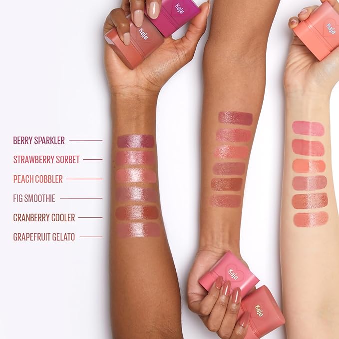 KAJA Cheek & Lip - Dewy Bar 06 Grapefruit Gelato | Creamy Blusher and Balm Multi-Stick, 45% Moisturizing Oil, Apple Extract, Vitamin-Hyaluronic Acid Infused, High Shine, Non-Sticky, Easy Blending, 10g