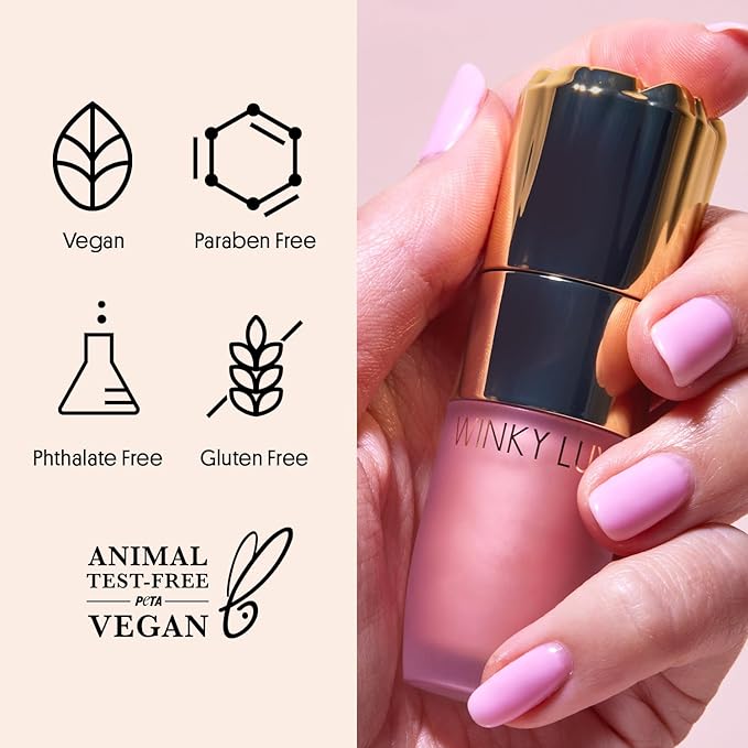 Winky Lux Cheeky Rose Liquid Highlighter - Gel Cream, Blendable & Buildable Pigment, Long Lasting Weightless Dewy Finish, Golden Pink, Pink Opal