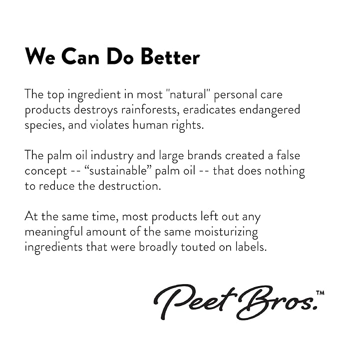 Peet Bros. Shea Butter Bar Soap - Coconut Vanilla Moisturizing Soap Bar - Vegan, Palm Oil-Free Soap Bar - Up to 25x More Shea Butter - No Artificial Fragrances - Made in USA - 5 oz