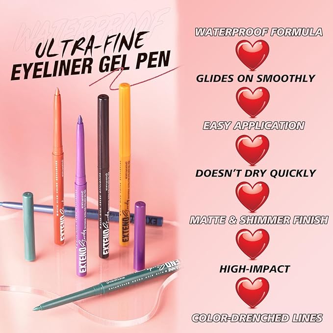 Silver Cream Eyeliner Pencil Waterproof Retractable Silver Gel Eyeliner Smudge-proof Hypoallergenic (02#)