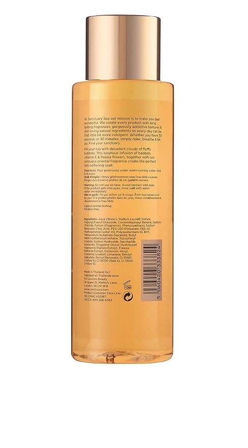Sanctuary Spa Bubble Bath, Vegan Luxury Bath Float, Cruelty Free, 500 ml