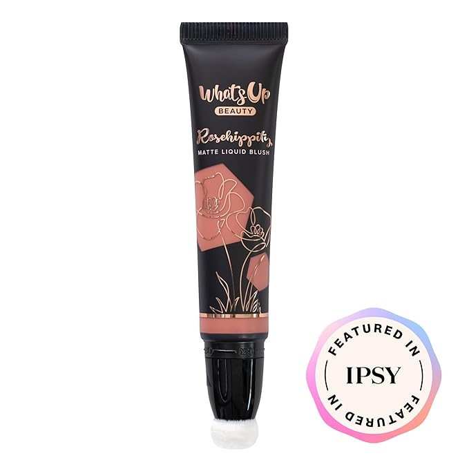 Whats Up Beauty - Rosehippity Matte Liquid Blush - Shade Heirloom Clean Cruelty Free Vegan Skin-Loving Ingredients Cheek Makeup