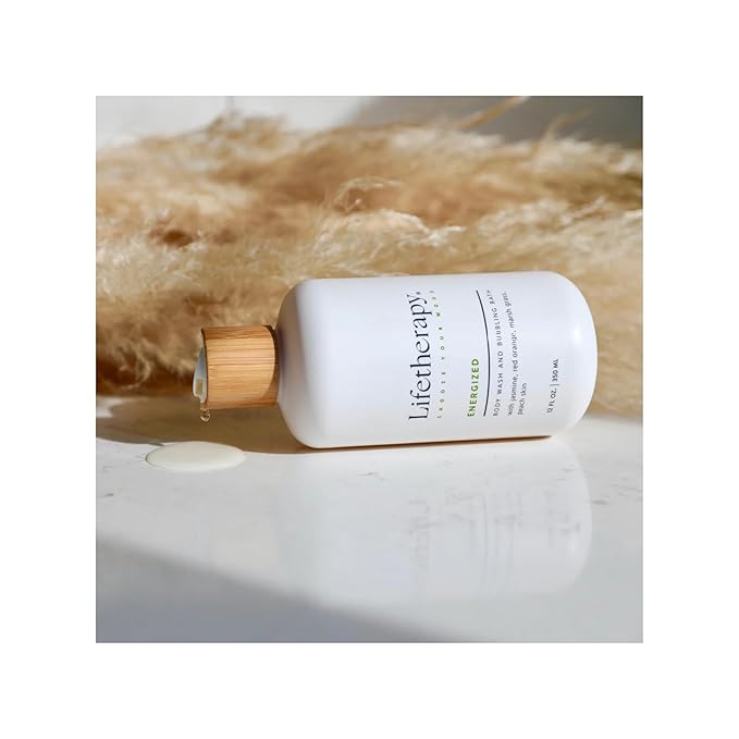 Lifetherapy 3-in-1 Body Wash, Bubble Bath & Hand Wash – Energized | Clean, Skin-Loving Formula | Vegan & Gluten Free | Nourishing & Revitalizing | Free From Parabens, Sulfates & Phthalates12oz.