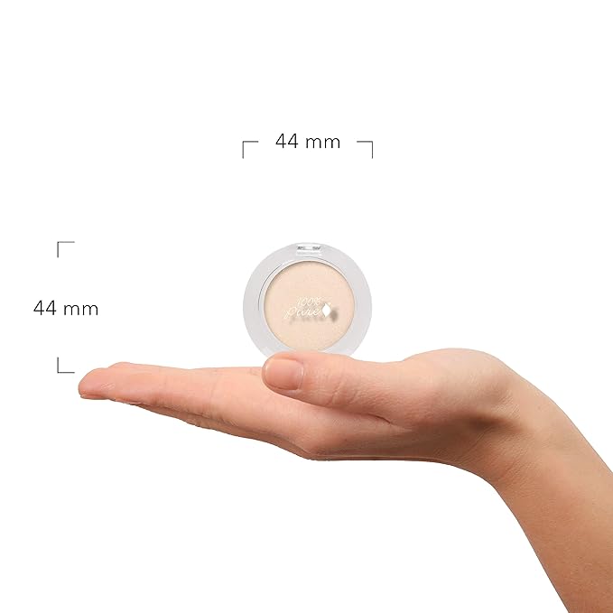 100% PURE Pressed Powder Eye Shadow (Fruit Pigmented), Star Shimmer Eyeshadow, Buildable Pigment, Easy to Apply, Natural Makeup (Soft Gold Sheen w/ Yellow Undertones) - 0.07 oz