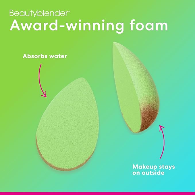 Beautyblender® |Play Color Beauty Blender Makeup Sponge, Super-Soft Foam Easily Blends Foundations, Powders & Creams, Made in USA, Reusable, Washable, Streak Free Application, Vegan, Cruelty Free