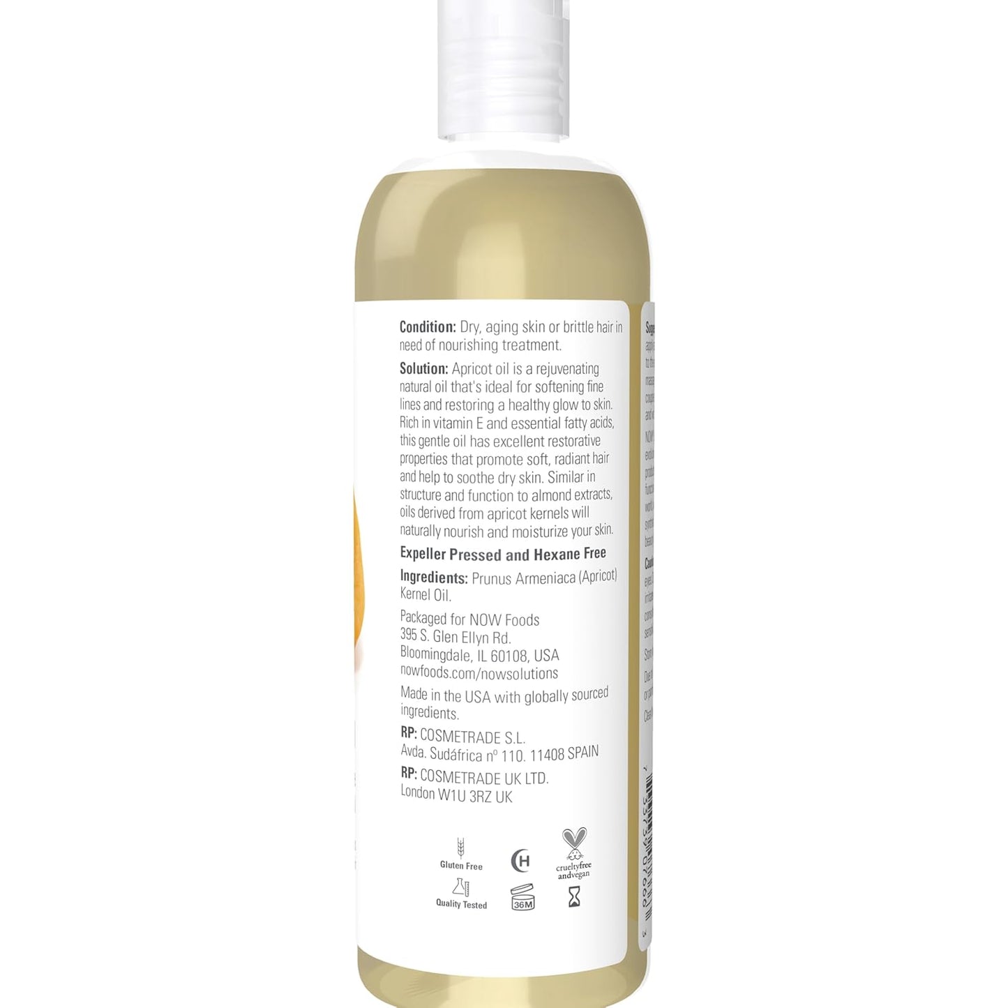 Solutions, Apricot Kernel Oil, Hair Moisturizer, Rejuvenating Skin Oil, Softens Fine Lines, 16-Ounce