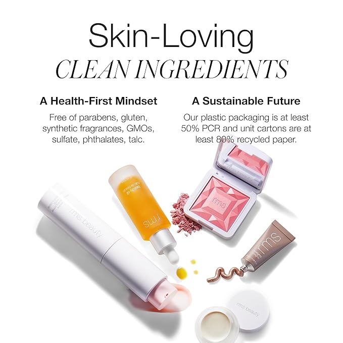 RMS Beauty Lip2Cheek - Organic Multi-Tasking Cream Makeup Provides Natural Skin Tint as Blush, Lip & Cheek Stain, Lipstick - Spell (0.17 Ounce)