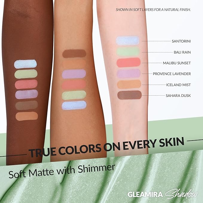 BEPHOLAN Green Liquid Eyeshadow With Subtle Shimmer.Waterproof,Long-Lasting, Neutral Naked Smooth Creamy Eyeshadow Lightweight(Bali Rain 03#)