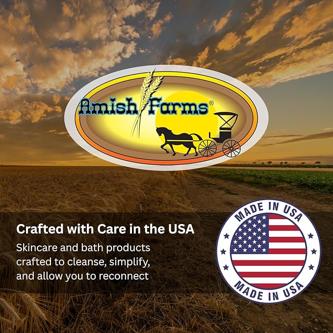 Amish Farms Fragrance-Free Bar Soap Bar w/All Natural Bentonite Clay | Vegan | Made in USA, Moisturizing for Sensitive Skin | Women & Mens Face & Body Bar Soap | 5 Ounce Each (5 Bars)