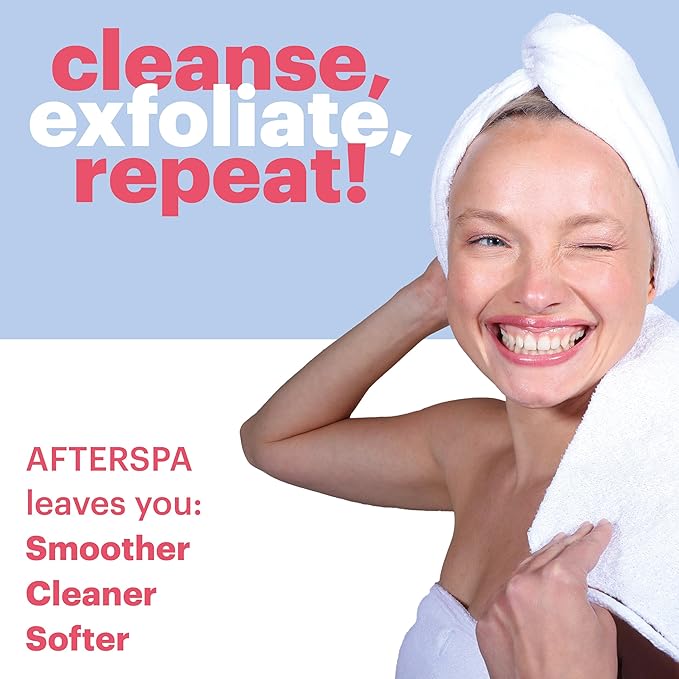 Afterspa Bath & Shower Exfoliating Wash Cloth, Pack of 6