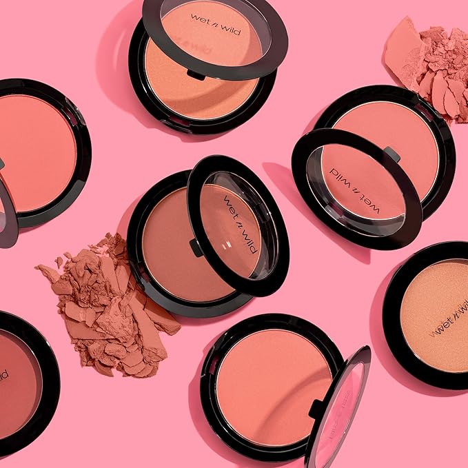 wet n wild Color Icon Blush, Effortless Matte Natural Sheer Glow & Seamless Blend, Luxuriously Infused Smooth Jojoba Oil, Cruelty-Free & Vegan - Pinch Me Pink