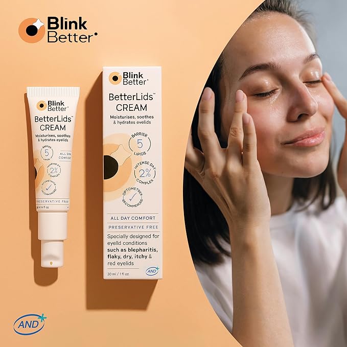 BetterLids Restore Eyelid Cream – Barrier Support to Hydrate, Soothe & Moisturise Dry, Itchy, Red & Sensitive Eyelids – Lightweight Daily Formula with 3% Oat & Ceramides, 1 fl oz