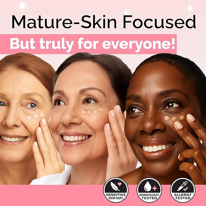 Elizabeth Mott Thank Me Later Under Eye Brightener & Primer – Hydrating Color Corrector for Dark Circles – Lightweight Concealer Base for Mature Skin, Fair Shade 5ml