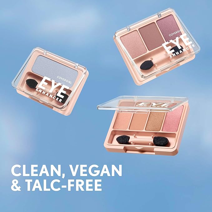 Covergirl Eye Enhancer, Rose Beam, Eyeshadow Mono, Easy to Wear, Clean & Vegan, Talc-Free, Matte & Shimmer Finishes, Smudge-Proof, 0.09oz