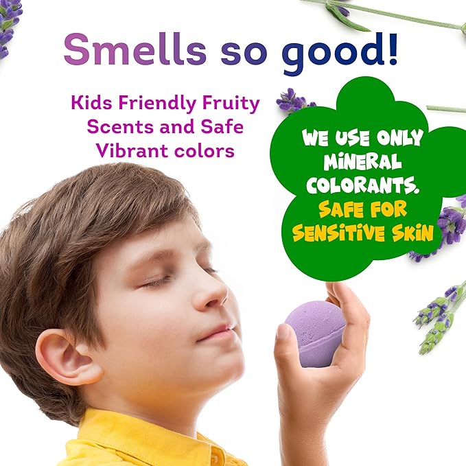 Bath Bombs for Kids Set with Toys Surprise Inside for Kids (Cats)