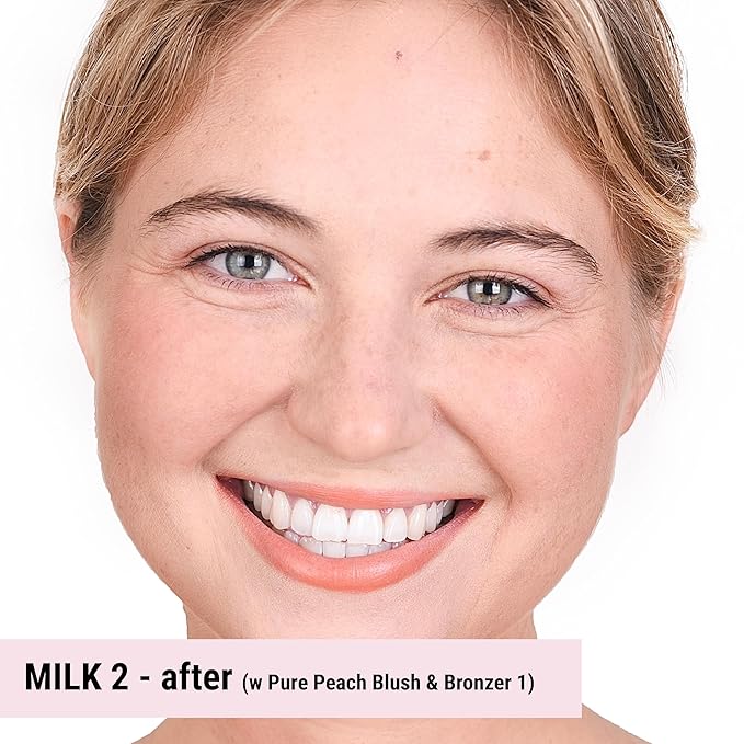 The Good Mineral Loves-You-Back 3in1 Mineral Powder Foundation (MILK 2) | Designed for Rosacea, Acne-Prone, Sensitive Skin | 3IN1 Concealer, Powder + Foundation | Non-Caking, Non-Drying
