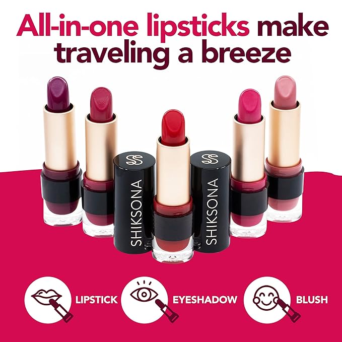 ShikSona Full Coverage Matte Lipstick | Vegan, Gluten Free, Paraben Free, Cruelty Free, Creamy Lipstick in a Deep Berry Red Shade (Boardroom Belle)