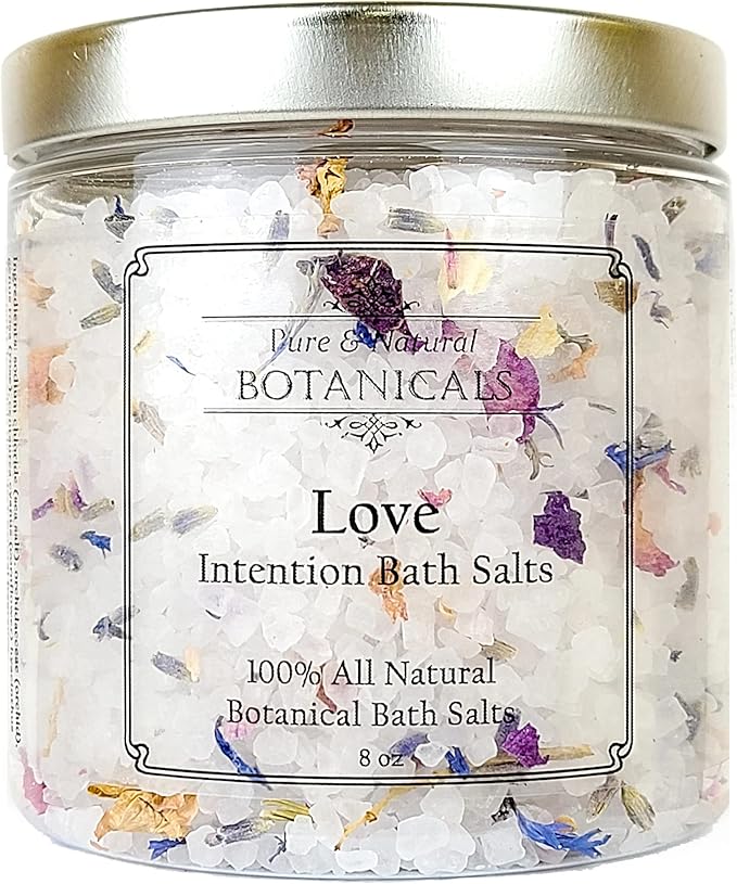 Love Intention Ritual Spa Set | 100% Natural | 10 oz Soy Candle, 4 oz Intention Oil, 8 oz Bath Salts | Attraction, Commitment, Seduction Rituals | Wiccan, Pagan, Spiritual Gift