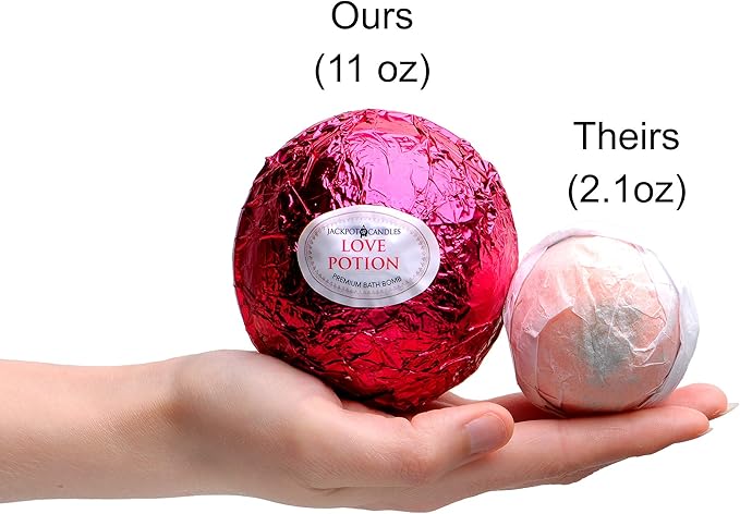 Mermaid Love Potion Bath Bombs Gift Set of 2 with Size 9 Ring Surprise Inside Each Made in USA