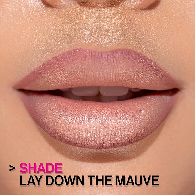 wet n wild Perfect Pout Matte Retractable Gel Lip Liner Pencil, Rich Creamy Long Lasting Color, Well-Defined and Flawless Application, Vegan & Cruelty-Free - Purple Lay Down the Mauves (Pack of 2)