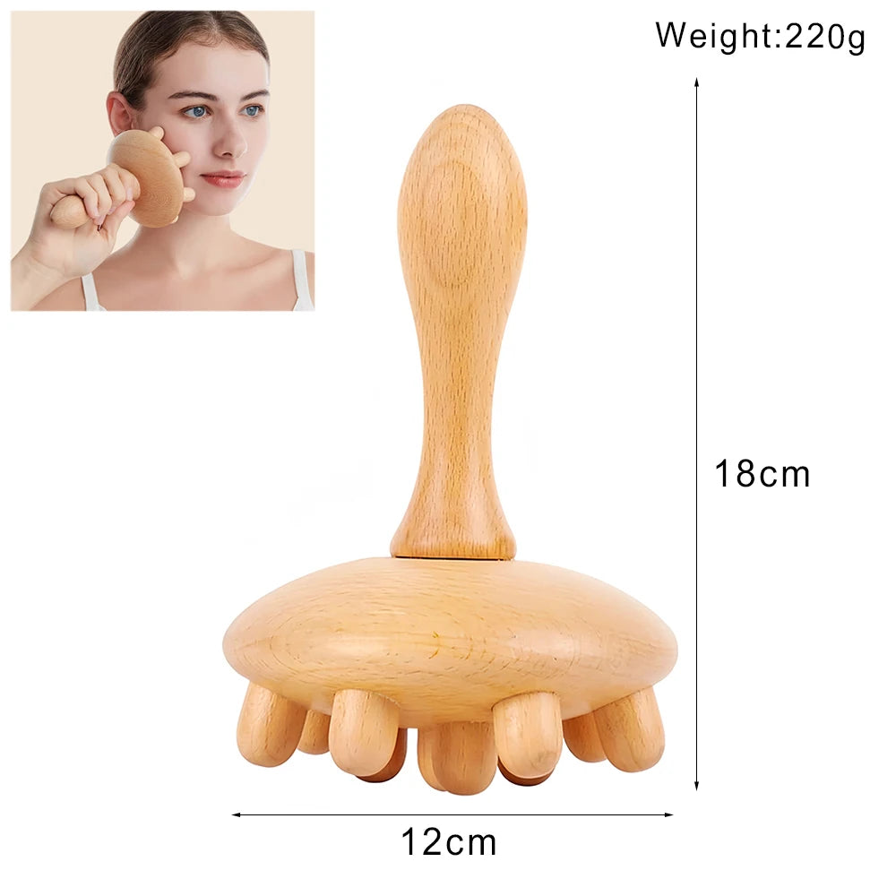 Wooden Massage Tools Wood Lymphatic Drainage Massager anti Cellulite Body Shaping Tools for Beauty, Gua Sha, Sore Muscle Relief