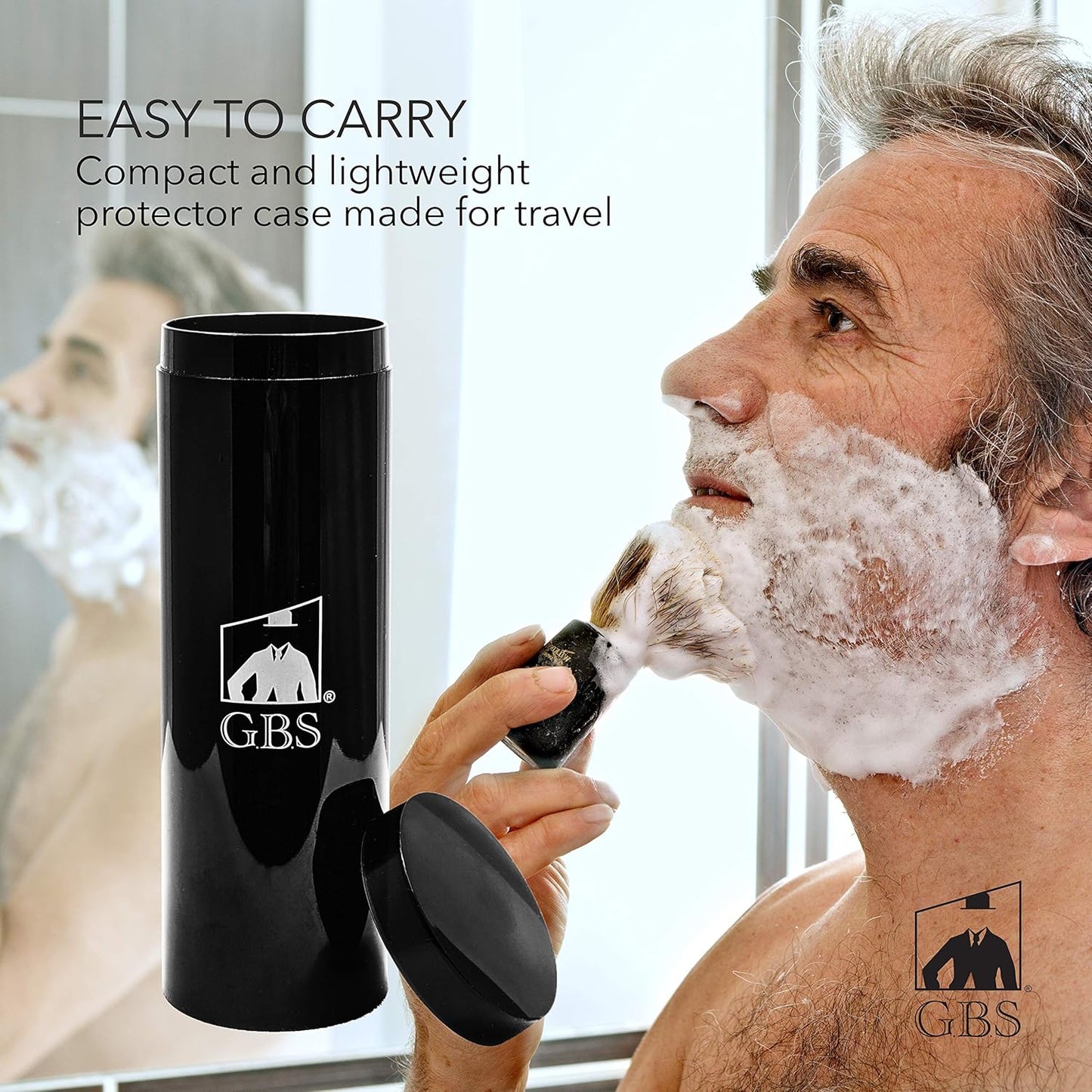 Vegan Synthetic Shaving Brush, Black