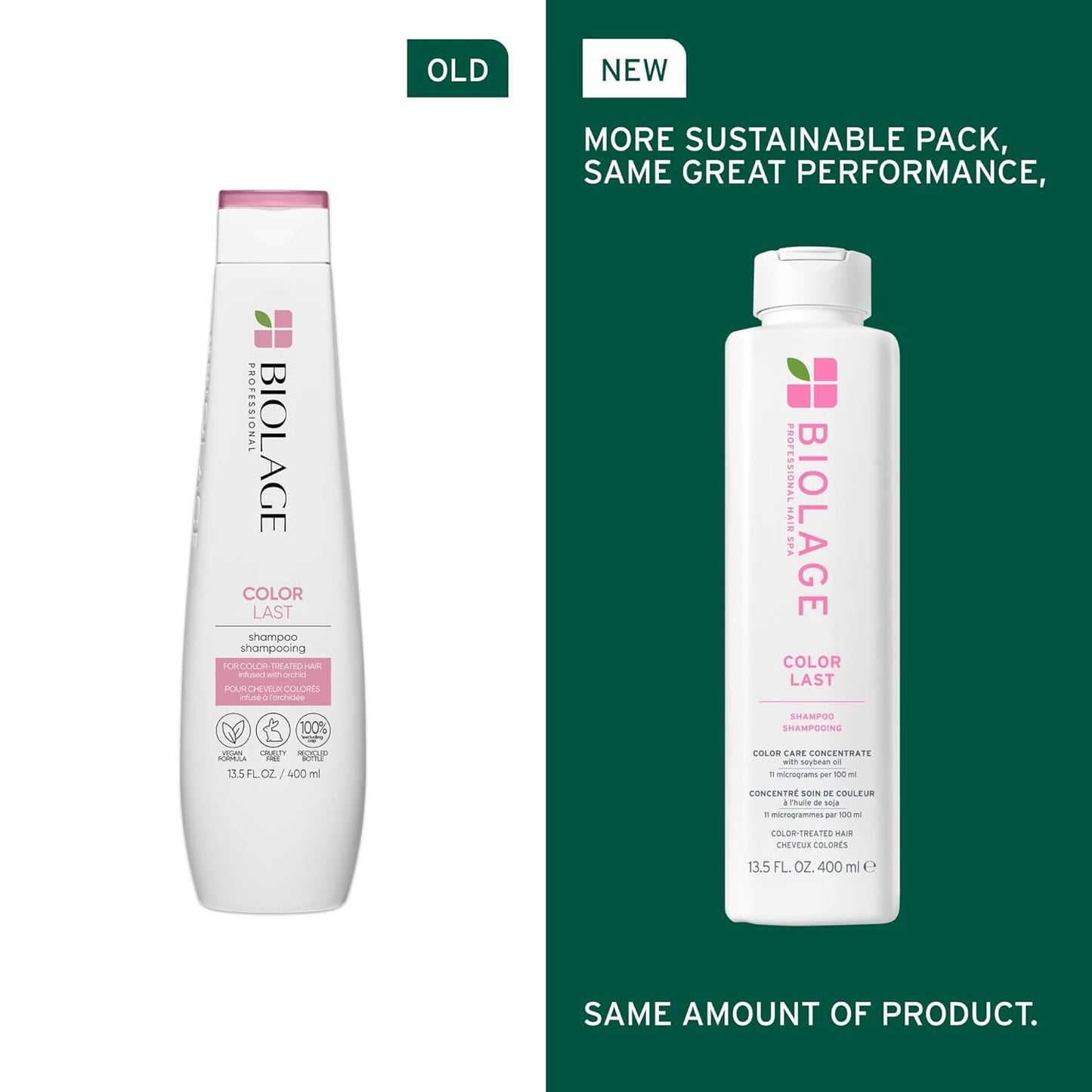Biolage Color Last Shampoo - for Color-Treated Hair, Nourishes, Hydrates and Preserves Colors, Soybean Oil & Stearic Acid, Paraben & Mineral Oil-Free, Vegan