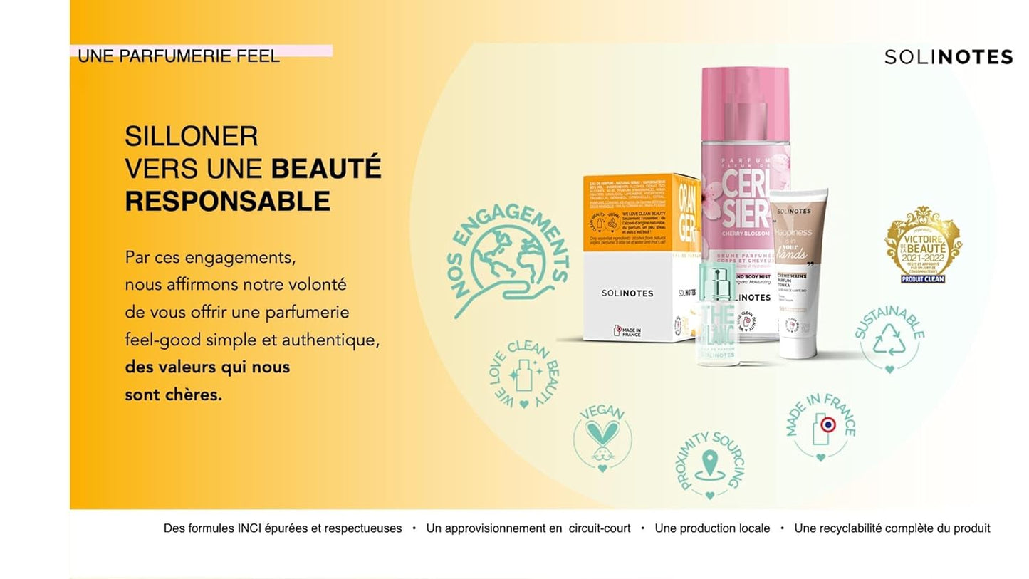 Orange Blossom Perfume for Women & Men, 1.7 Fl Oz/ 50 ML Eau De Parfum, Delicate Floral and Soothing Scent with Premium Ingredients - Clean Perfume, Cruelty Free, Vegan, Made in France