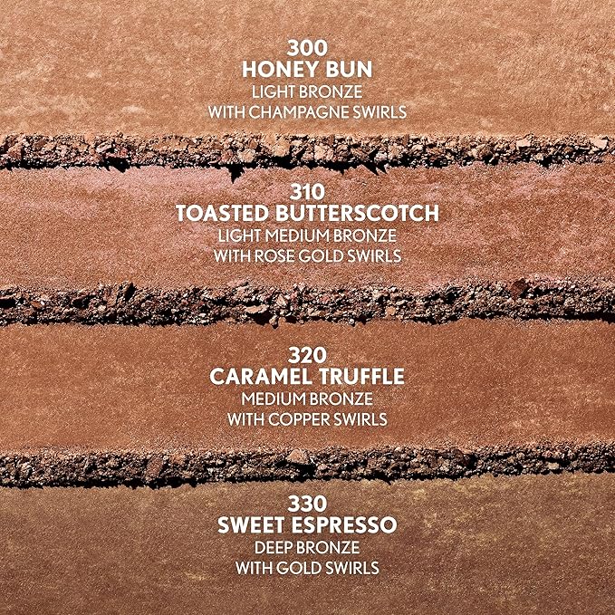 COVERGIRL TruBlend Skin Enhancer Baked Luminous Bronzer, with Hyaluronic Acid & White Rose Extract, Blends Seamlessly - 300 Honey Bun (Light Bronze with Champagne Swirls)