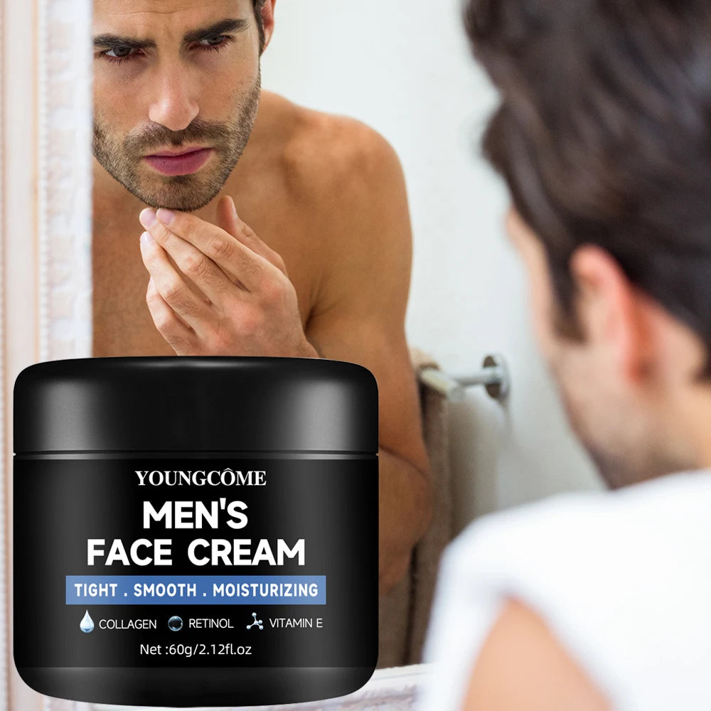 Men'S Collagen Moisturizing Cream with Retinol and Vitamins, Refreshing and Hydrating,Anti-Wrinkle Aging Moisturizing Cream