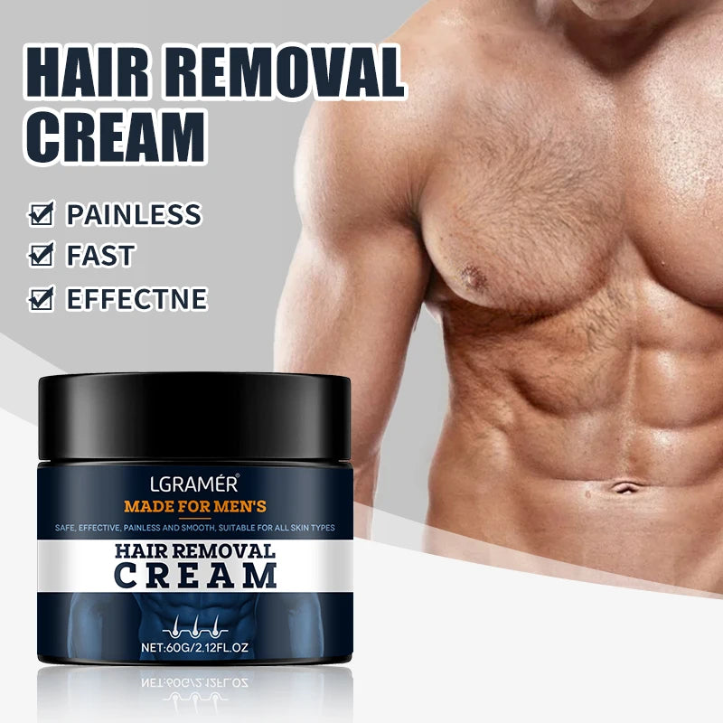 Fast Hair Removal Cream Private for Men Painless Flawless Removal Depilatory Coarse Male Body Arm Armpit Leg Hair Repair Care