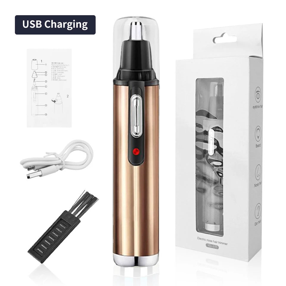 Electric Nose Hair Trimmer Portable Electric Shaving Men'S High Quality USB Charging Automatic Waterproof Mini Nose Hair Remover