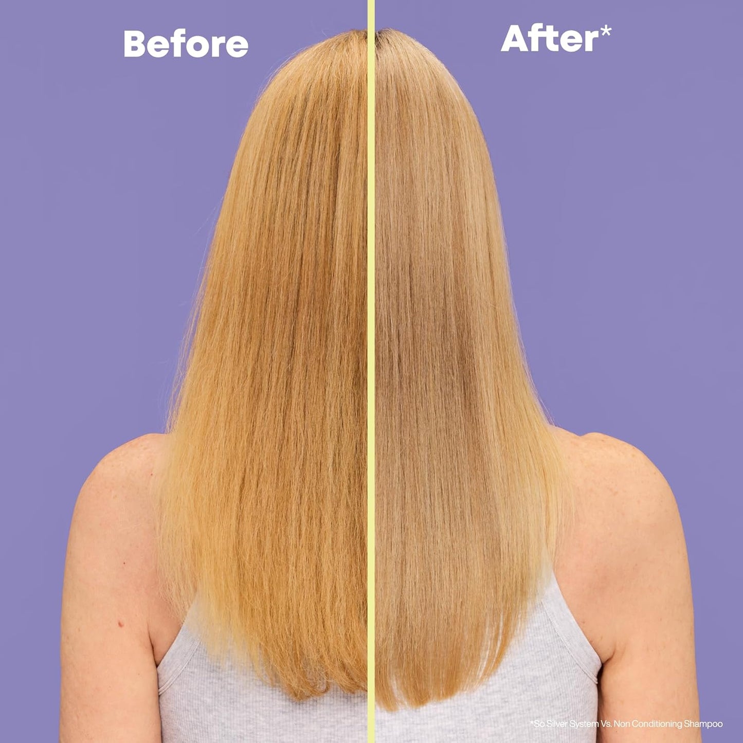 so Silver Purple Shampoo - Neutralizes Yellow Tones, Color Depositing, Brightening & Toning, for Color Treated, Blonde, Grey, White and Platinum Hair, Vegan