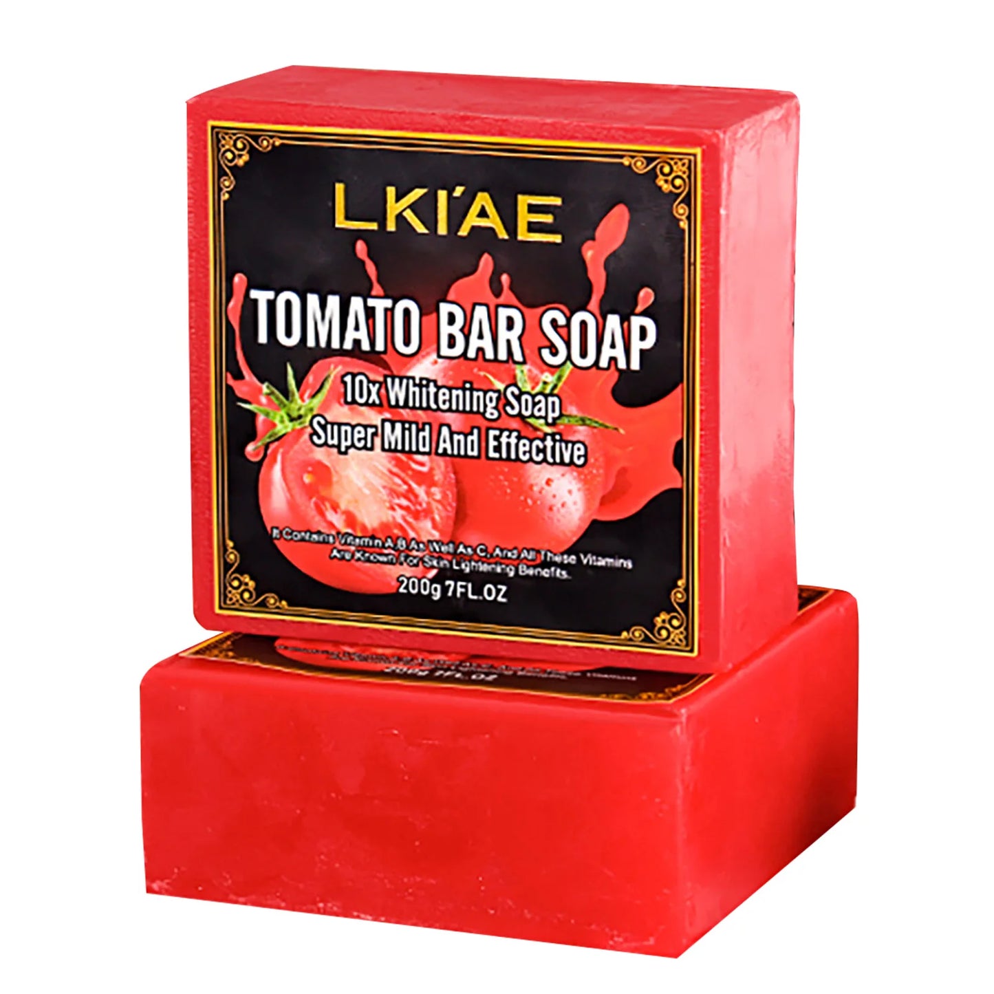 Organic Tomato Soap Bar, Lightening Skin, Deeply Clean, Exfoliate, Remove Dark Spots, Moisturizing, for Face and Body